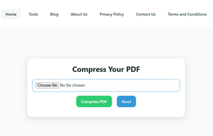 Homepage of Ezwaytool for PDF Compressor