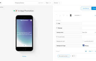 Trigger in-app messages that guide users through an onboarding tutorial, promote sales, request app permissions, and more.