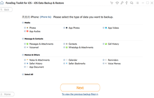 FoneDog iOS Data Backup and Restore screenshot 2