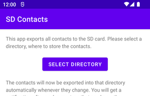 SD Contacts screenshot 1