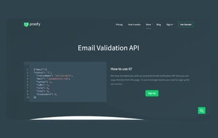 Email validation API on Proofy.io