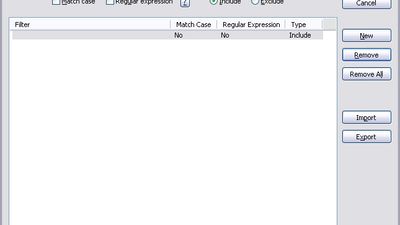 Include / Exclude Filters