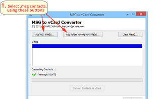 Select MSG Files or Folder having MSG Files