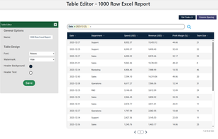 Table editor