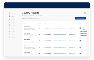 Tapdesk lead search results