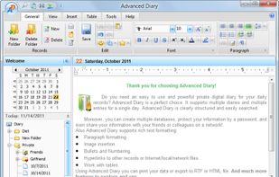 Advanced diary screenshot 1