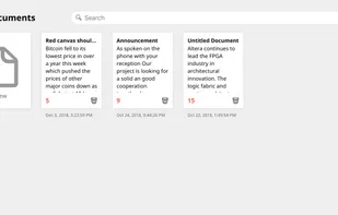 Web app with document storage