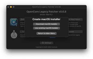 OpenCore Legacy Patcher screenshot 1