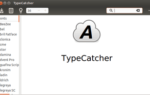 Search interface for Google Web Fonts