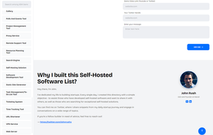 Self-Hosted Software List
