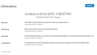 Example Incident Detail Page