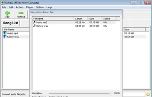Softdiv MP3 to WAV Converter screenshot 1