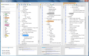 The "side by side view" tool makes it easy to move your notes between pages or even notebooks.