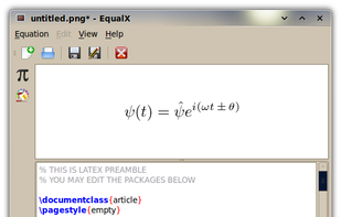 EqualX Preamble You can also edit equation preamble. 