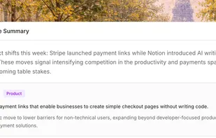 AI-powered insights delivered
Get comprehensive weekly summaries with executive insights. Our AI analyzes patterns and highlights what matters most to your business.