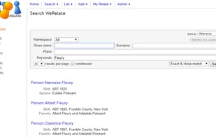 WeRelate screenshot 1