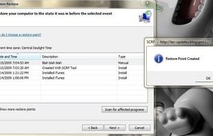 Single Click Restore Point screenshot 1