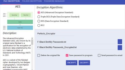 This unique program will help you to keep any of your files and folders in encrypted form. And only you will can decrypt your files.