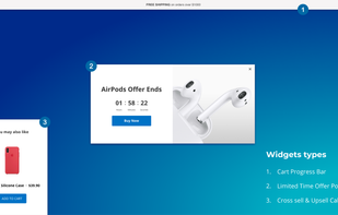 Widgets types: Bar, Callout, Pop-up and Embedded.