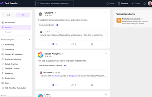 Tech Trendin' products page 