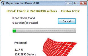 Repartition Bad Drive screenshot 2