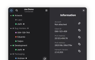 View your network list and client information