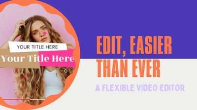 A flexible video editor for both beginner and advanced users. Create a video in minutes.