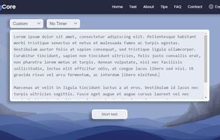 Custom typing test - You can send your own text to practice