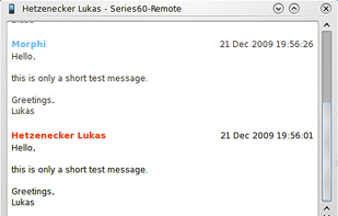 Chat dialog - You can chat like in any other instant messenger.