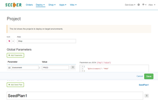 Crossbill Seeder project editor