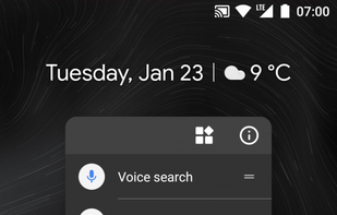 Holding down on an application in the centre will open up a popup window in the centre of the screen.