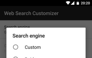 Web Search Customizer screenshot 1
