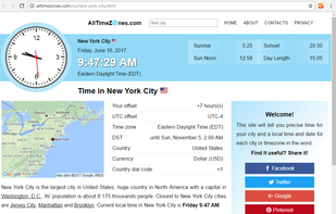 AllTimeZones.com screenshot 1
