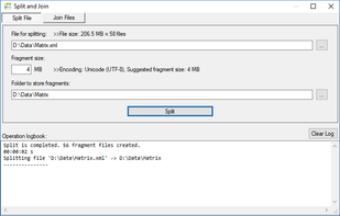 Split & join (very simple) with quite interesting properties
