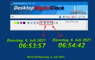 DesktopDigitalClock screenshot 1