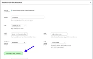 Newsletter Glue screenshot 1