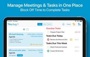 Manage your meetings and tasks in one place.
