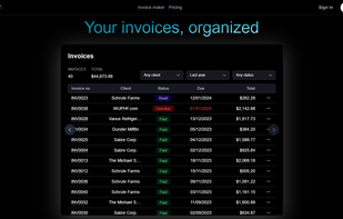 Invoices example