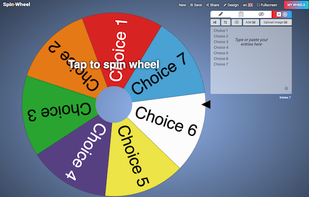 Spin the Wheel home page