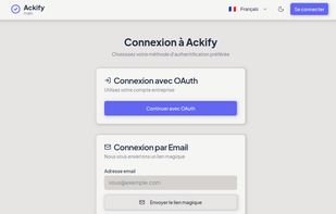 Login with external OIDC or MagicLink