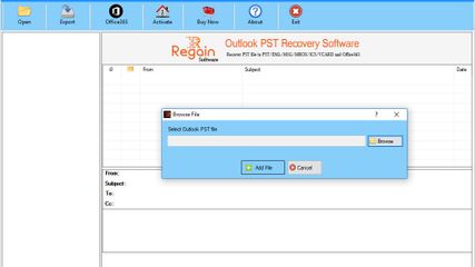 Regain Outlook PST Recovery screenshot 1