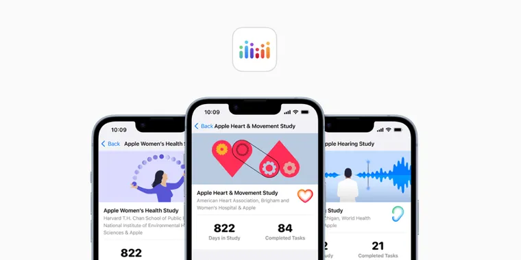 The Apple Research app version 5.0 now allows users to share family health data image