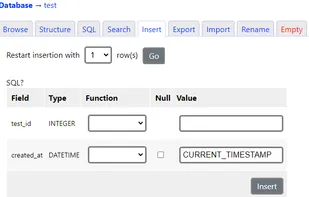 Inserting rows in D1