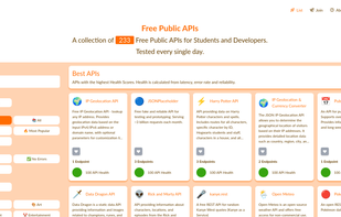 Free Public APIs screenshot 1