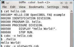GnuCOBOL screenshot 1
