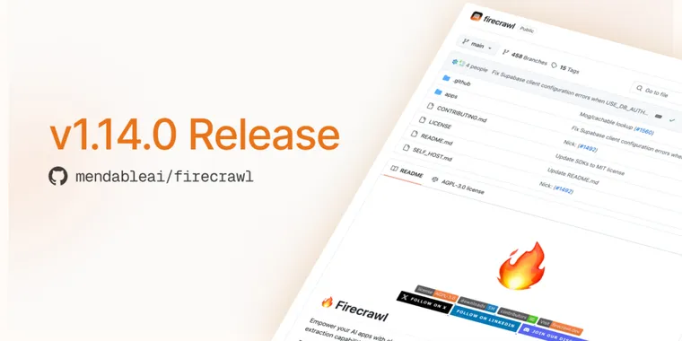 Firecrawl v1.14.0: authenticated scraping, zero data retention & faster speeds