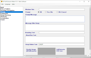 ZIP Self Extractor Maker screenshot 1