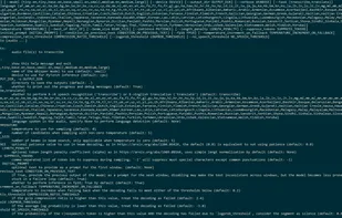 Output of whisper --help