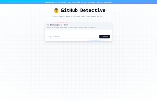 GitHub Detective screenshot 1