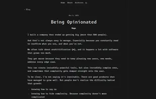 Theme minimalist (post page)